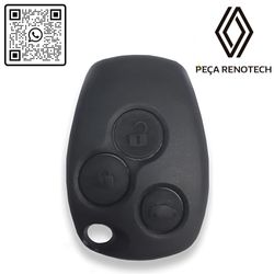 RN 123457-P 6001551303 CAPA DO TELECOMANDO COM 3 BOTOES SANDERO DUSTER LOGAN CLIO